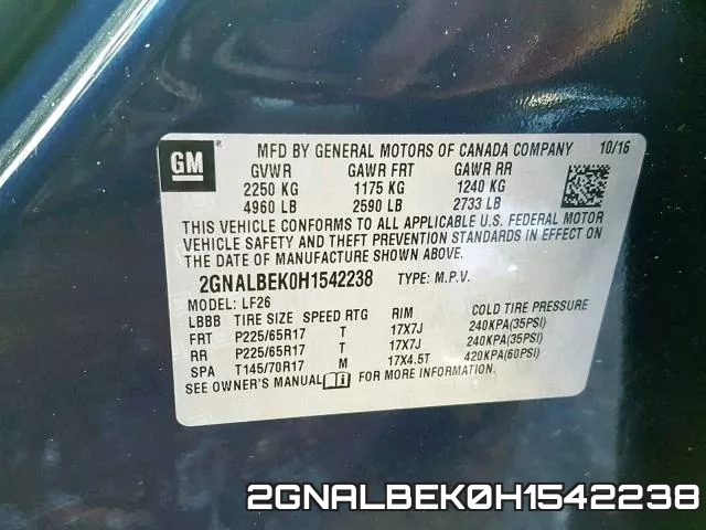 2GNALBEK0H1542238 фото 2