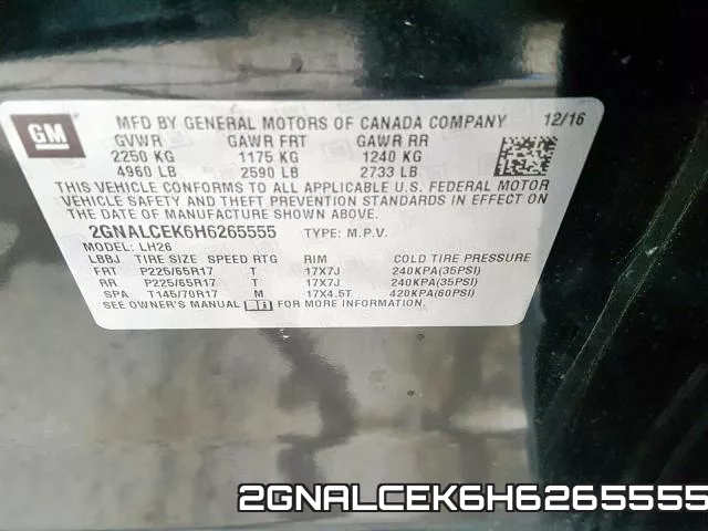 2GNALCEK6H6265555 фото 2