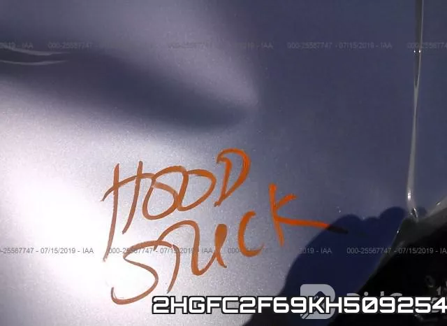 2HGFC2F69KH509254 фото 2
