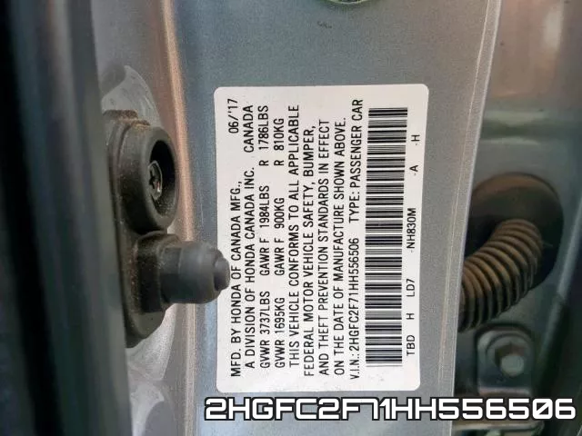 2HGFC2F71HH556506 фото 2
