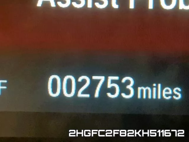 2HGFC2F82KH511672 фото 9