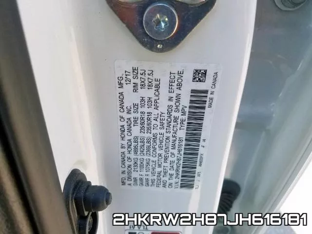 2HKRW2H87JH616181 фото 2