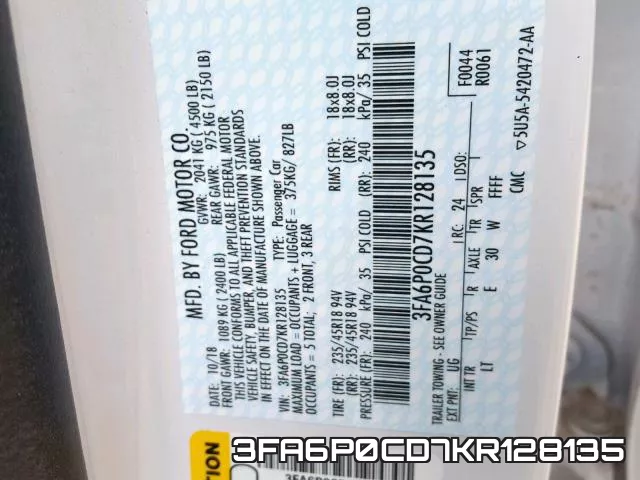 3FA6P0CD7KR128135 фото 2