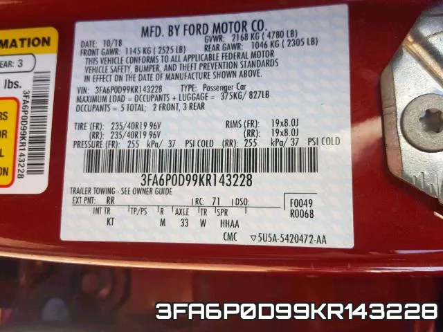 3FA6P0D99KR143228 фото 2
