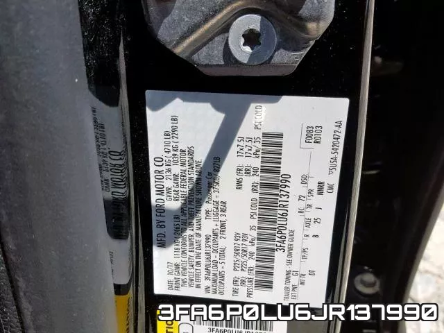 3FA6P0LU6JR137990 фото 2