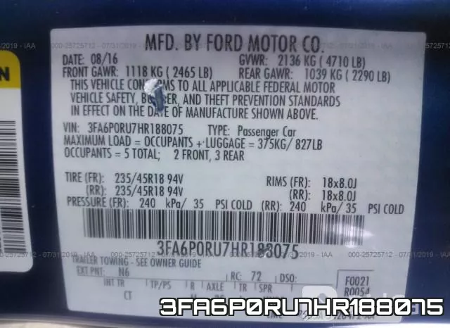 3FA6P0RU7HR188075 фото 10