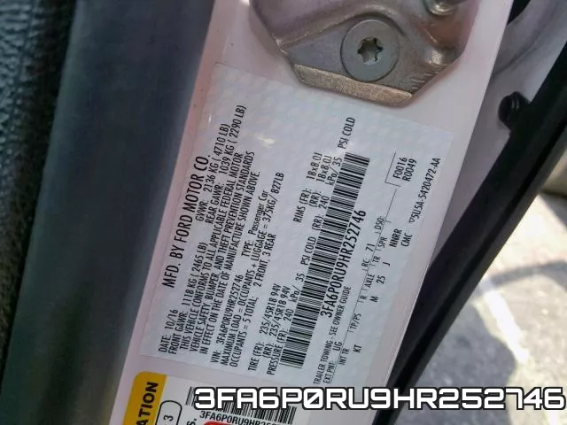 3FA6P0RU9HR252746 фото 2