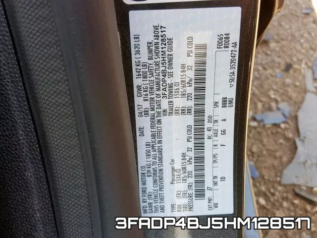 3FADP4BJ5HM128517 фото 2