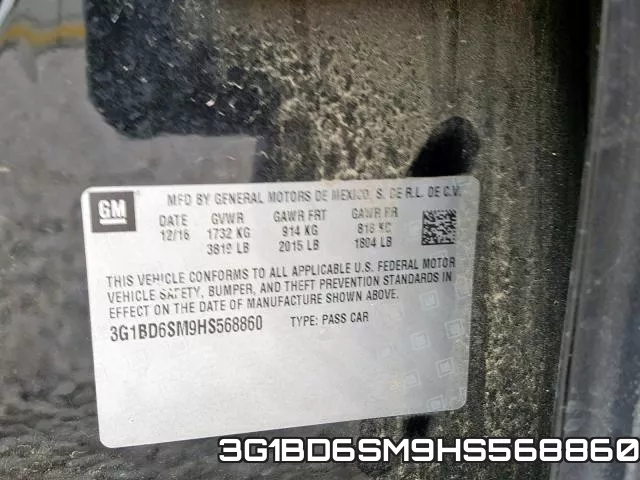 3G1BD6SM9HS568860 фото 2