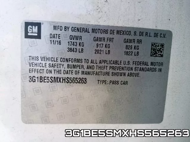 3G1BE5SMXHS565263 фото 2