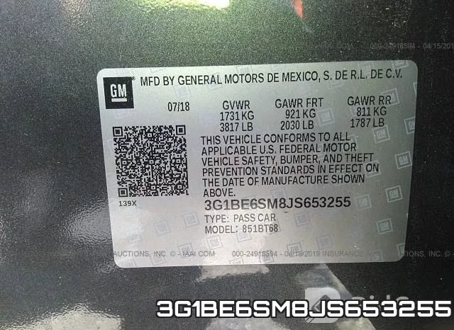 3G1BE6SM8JS653255 фото 10