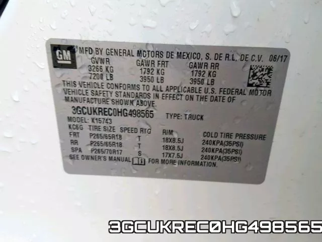 3GCUKREC0HG498565 фото 2
