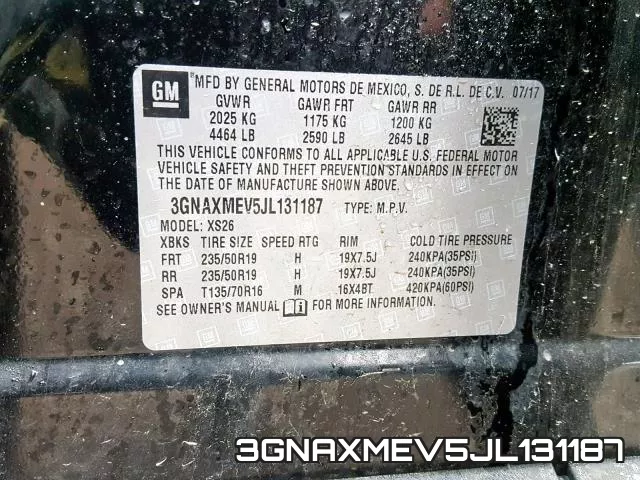 3GNAXMEV5JL131187 фото 2