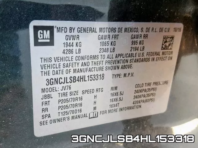 3GNCJLSB4HL153318 фото 2