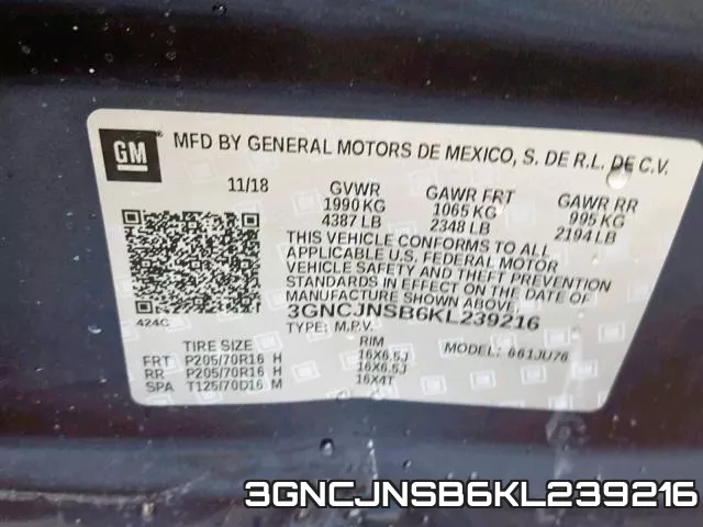 3GNCJNSB6KL239216 фото 2