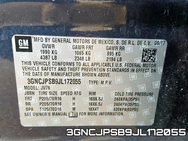 3GNCJPSB9JL172055 фото 2