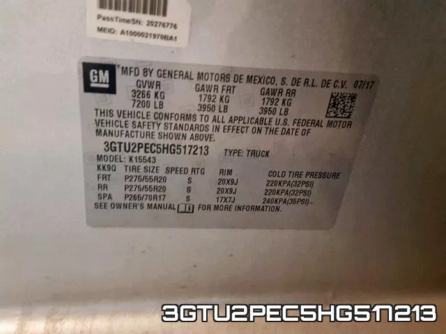 3GTU2PEC5HG517213 фото 2