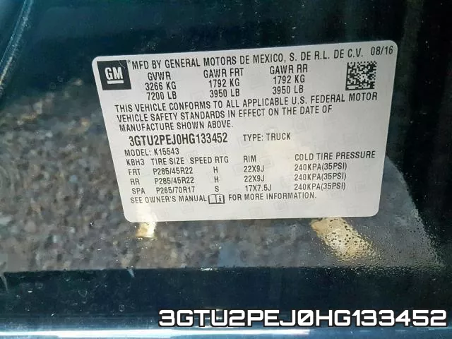 3GTU2PEJ0HG133452 фото 2