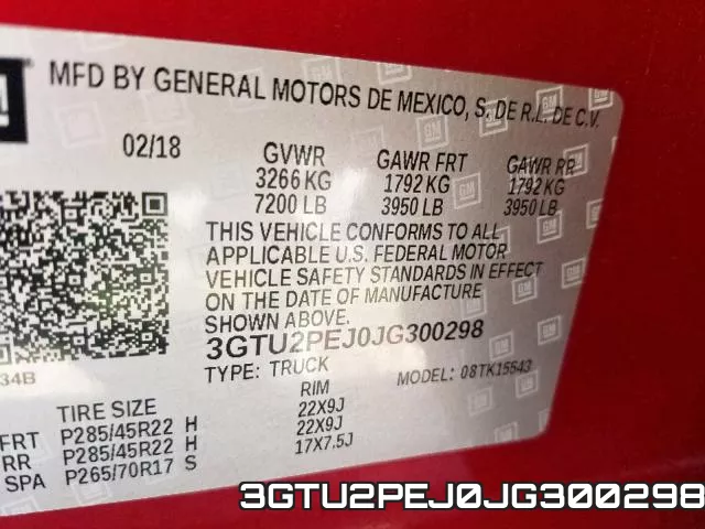 3GTU2PEJ0JG300298 фото 2
