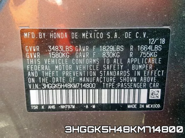 3HGGK5H48KM714800 фото 2