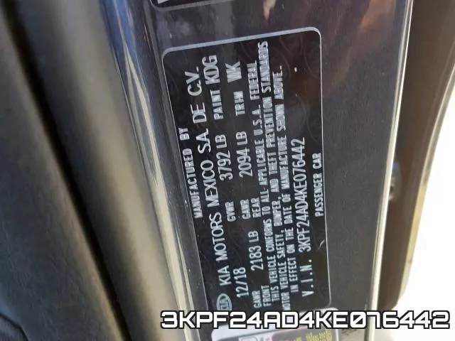 3KPF24AD4KE076442 фото 2