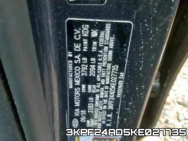 3KPF24AD5KE027735 фото 2