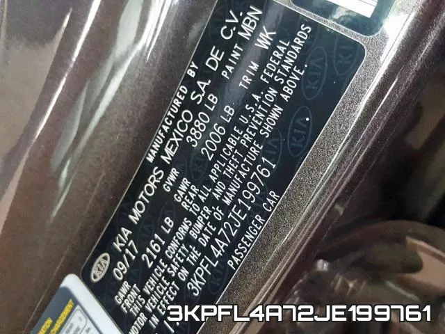 3KPFL4A72JE199761 фото 2