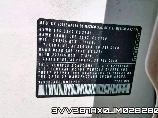 3VV3B7AX0JM028280 фото 2