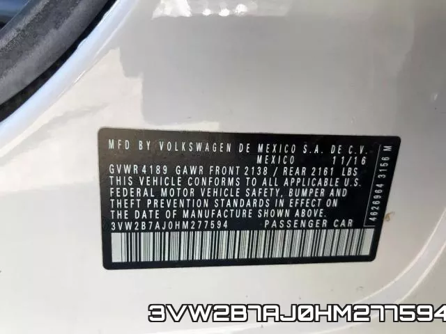 3VW2B7AJ0HM277594 фото 2