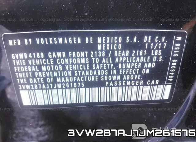 3VW2B7AJ7JM261575 фото 9