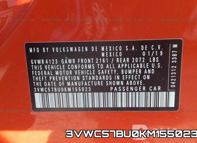 3VWC57BU0KM155023 фото 10