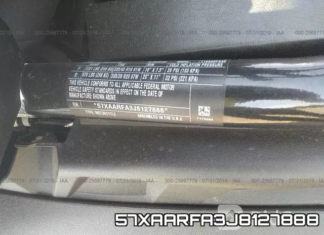 57XAARFA3J8127888 фото 2
