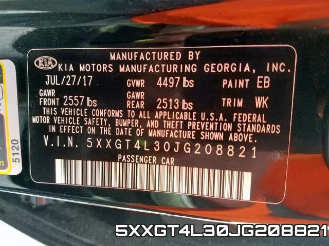 5XXGT4L30JG208821 фото 2