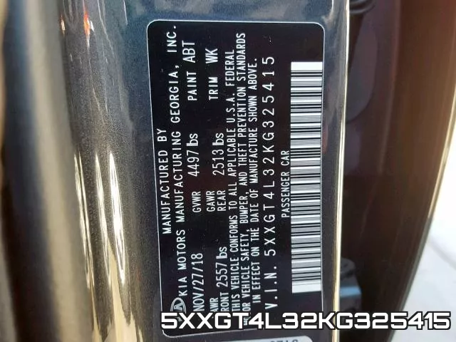 5XXGT4L32KG325415 фото 2