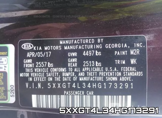 5XXGT4L34HG173291 фото 10