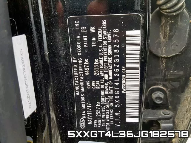 5XXGT4L36JG182578 фото 2
