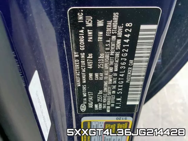 5XXGT4L36JG214428 фото 2