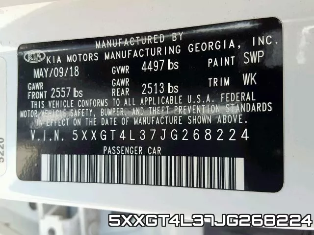 5XXGT4L37JG268224 фото 2