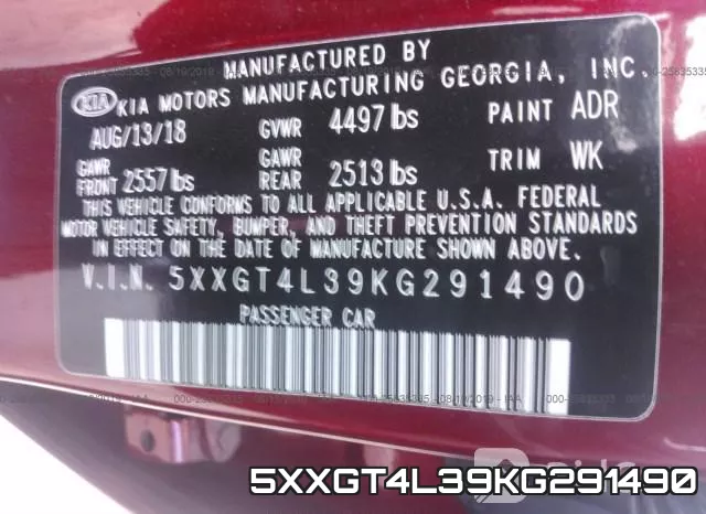 5XXGT4L39KG291490 фото 10