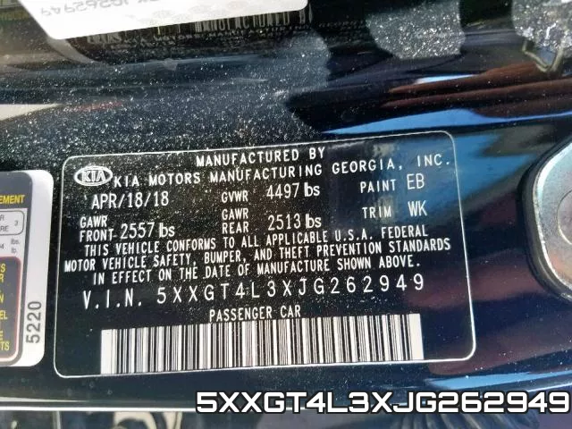 5XXGT4L3XJG262949 фото 2