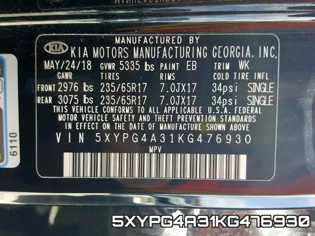 5XYPG4A31KG476930 фото 2