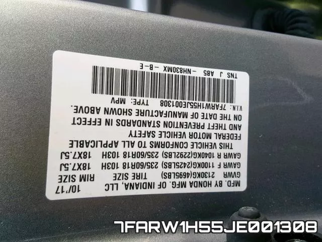7FARW1H55JE001308 фото 2