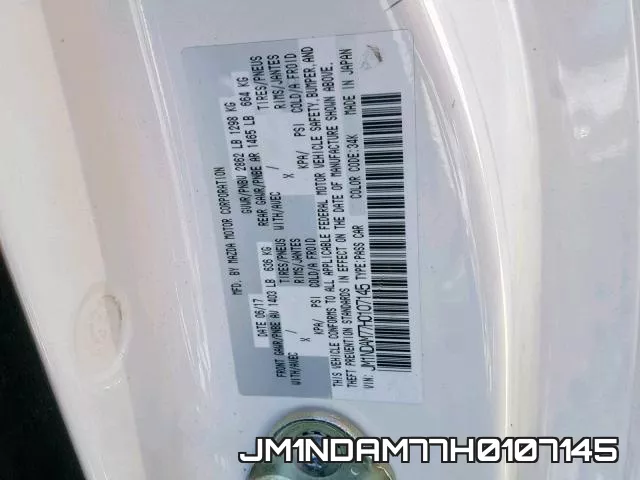 JM1NDAM77H0107145 фото 2
