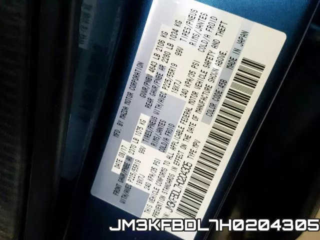 JM3KFBDL7H0204305 фото 2