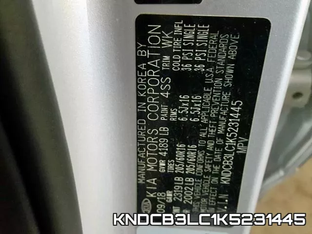 KNDCB3LC1K5231445 фото 2