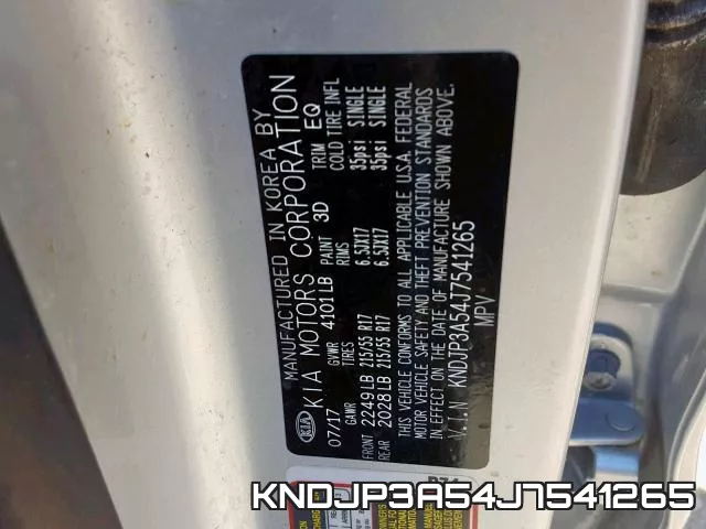 KNDJP3A54J7541265 фото 2