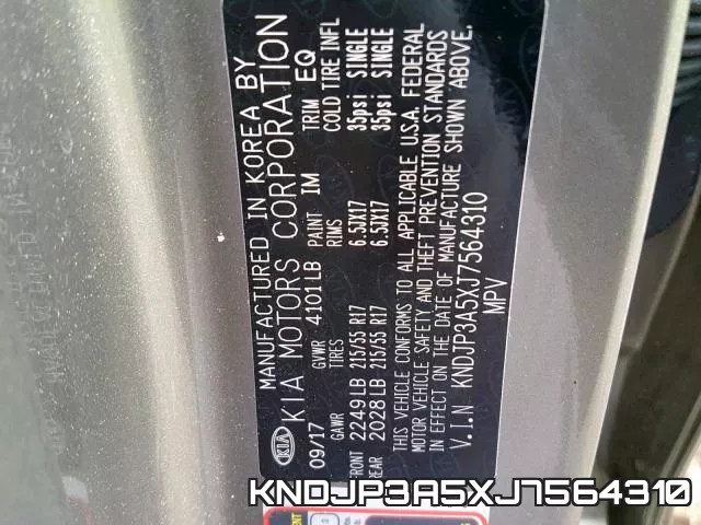 KNDJP3A5XJ7564310 фото 2