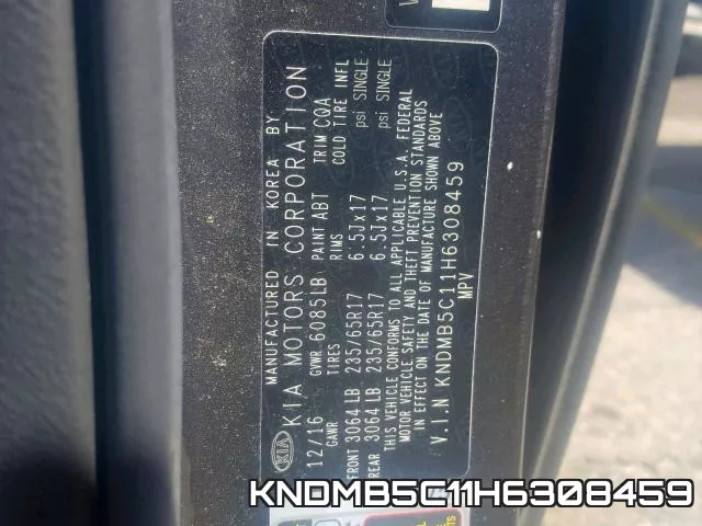 KNDMB5C11H6308459 фото 2