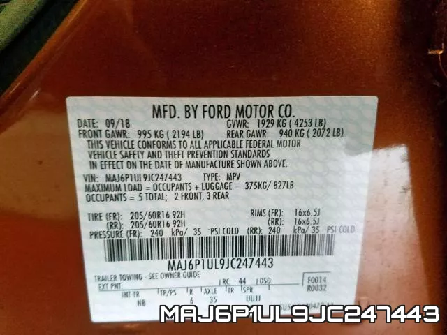 MAJ6P1UL9JC247443 фото 2