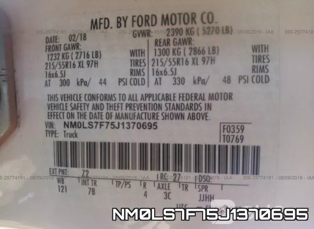 NM0LS7F75J1370695 фото 10